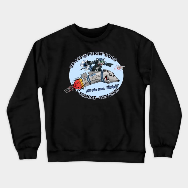 VF-143 Pukin' Dogs Nose Art Variation Crewneck Sweatshirt by MBK